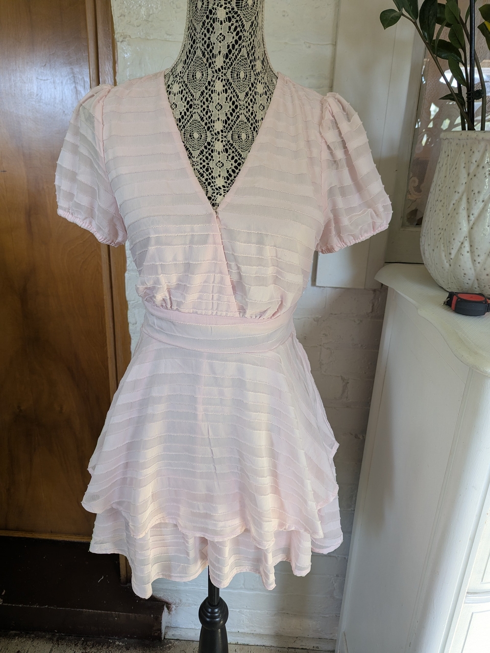 Blue Rain Baby Pink Romper